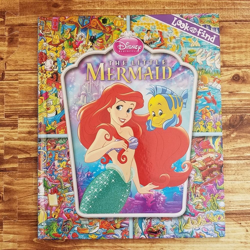 Disney The Little Mermaid Look and Find Puzzle Book - Ariel Pi Kids Hardcover